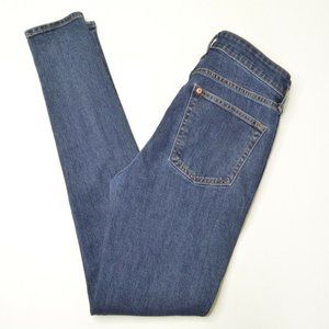 H&M Size 29 Womens SKINNY COUPE MOULANTE Button Fly Dark Wash STRETCH Blue Jeans